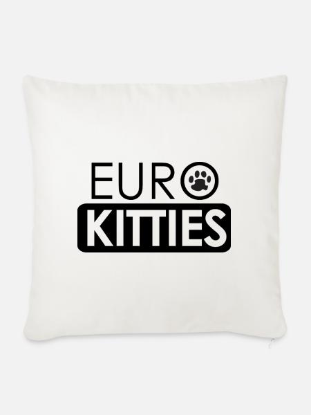 Eurokitties  - Sofakissenbezug 45 x 45 cm - Naturweiß 