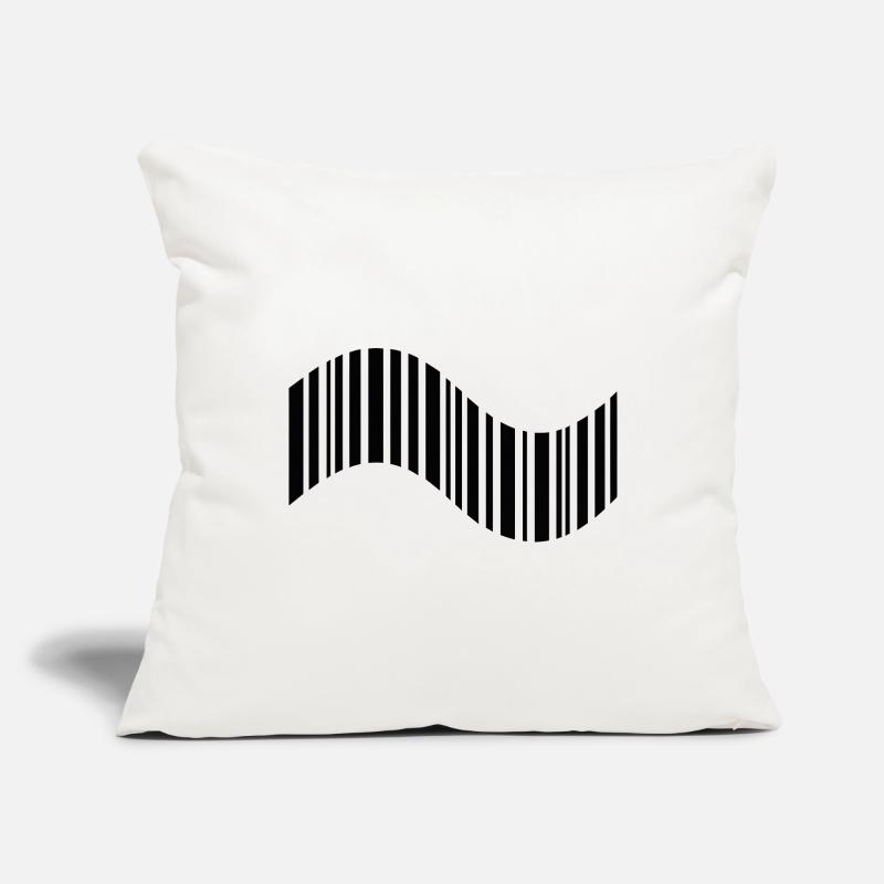 Code-barres en forme ondulée Housse de coussin décorative 45 x 45 cm