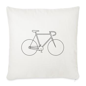 Silhouette de vélo : design minimaliste pour cyclistes - Housse de coussin décorative 45 x 45 cm - blanc nature - Devant