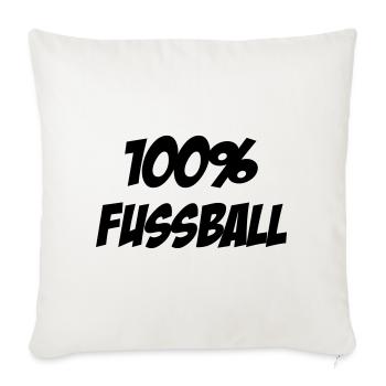 100% Football : Le Design des Vrais Passionnés - Housse de coussin décorative 45 x 45 cm - blanc nature - Devant