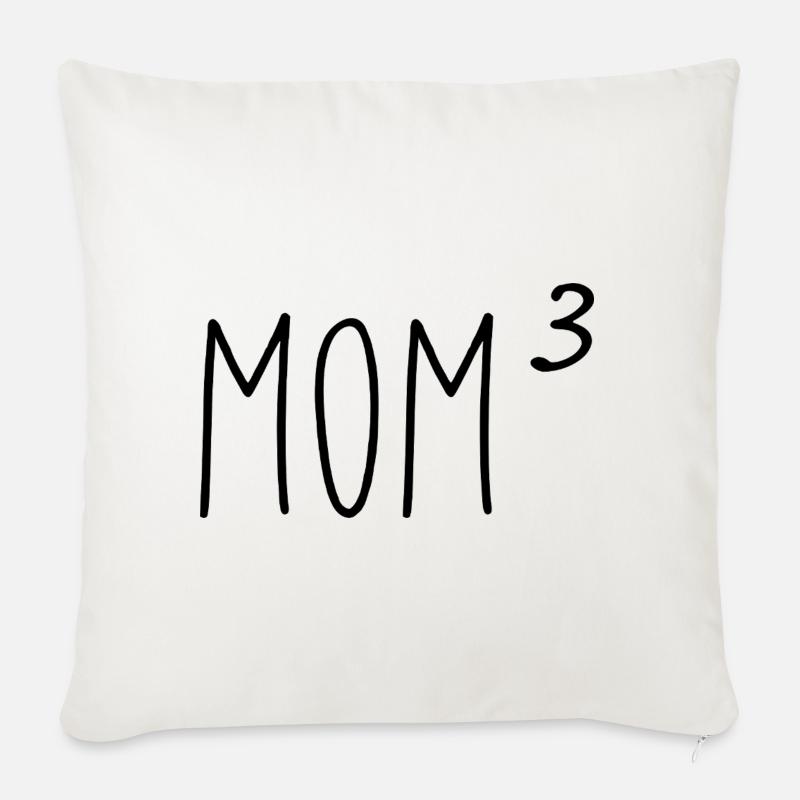 Mamas Welt - Sofakissenbezug 45 x 45 cm - Naturweiß 
