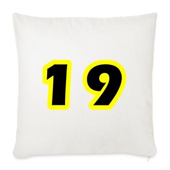 19 Number symbol - Sofa pillowcase 17,3'' x 17,3'' (45 x 45 cm) - natural white - Front