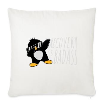 Recovery Is Badass Pinguin Dabbing Dab Dance Pose - Sofakissenbezug 45 x 45 cm - Naturweiß  - Vorne