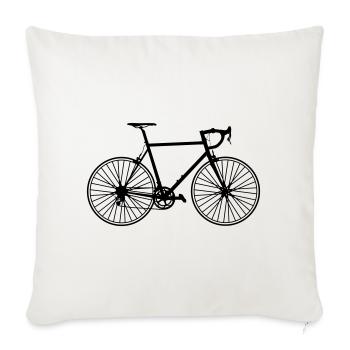 Klassisches Rennrad – Pure Fahrradliebe - Sofakissenbezug 45 x 45 cm - Naturweiß  - Vorne