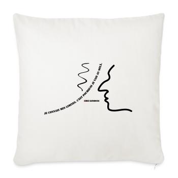Citation de Gainsbourg - Housse de coussin décorative 45 x 45 cm - blanc nature - Devant