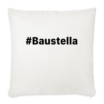 Baustella / chantier - Housse de coussin décorative 45 x 45 cm - blanc nature - Devant