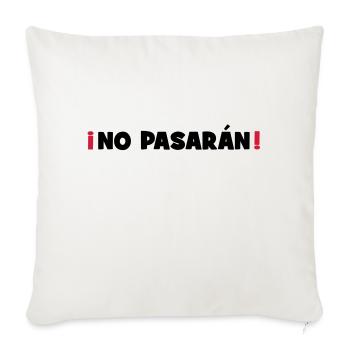 No Pasaran - Ils ne passeront pas ! - Housse de coussin décorative 45 x 45 cm - blanc nature - Devant
