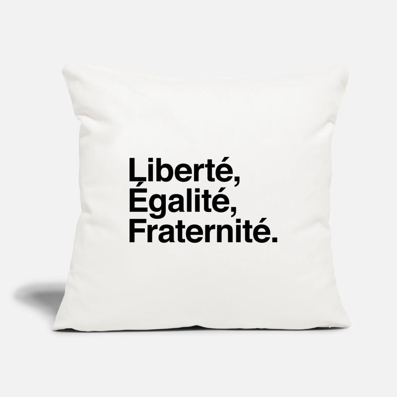 Liberté Egalité Fraternité - Devise République Housse de coussin décorative 45 x 45 cm