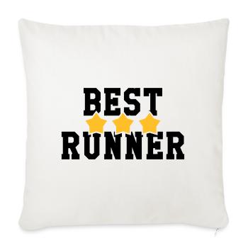 Running / Jogging / Run / Trail / Sport - Sofa pillowcase 17,3'' x 17,3'' (45 x 45 cm) - natural white - Front