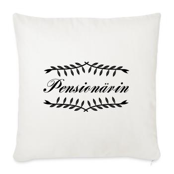 Pensionärin - Sofakissenbezug 45 x 45 cm - Naturweiß  - Vorne