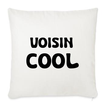 voisin cool - Housse de coussin décorative 45 x 45 cm - blanc nature - Devant