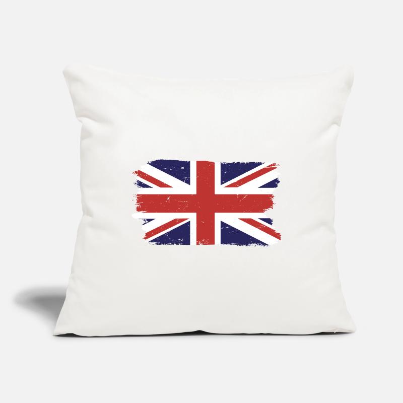 Imprimé drapeau de l’Union Jack brossé Housse de coussin décorative 45 x 45 cm