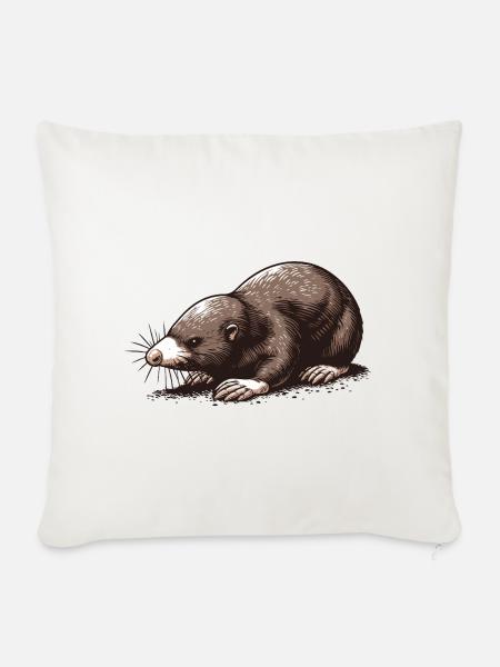Maulwurf - Sofakissenbezug 45 x 45 cm - Naturweiß