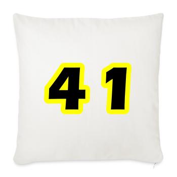 41 Number symbol - Sofa pillowcase 17,3'' x 17,3'' (45 x 45 cm) - natural white - Front