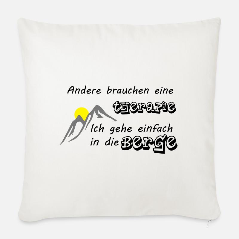 Berge Therapie - Sofakissenbezug 45 x 45 cm - Naturweiß