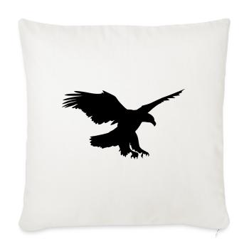 Adler - Sofakissenbezug 45 x 45 cm - Naturweiß  - Vorne