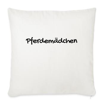 Pferdemädchen pferdemädchen - Housse de coussin décorative 45 x 45 cm - blanc nature - Devant