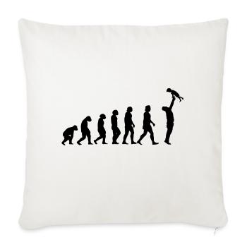 Papa Vater Familie Evolution Vatertag Sohn Opa - Sofakissenbezug 45 x 45 cm - Naturweiß  - Vorne