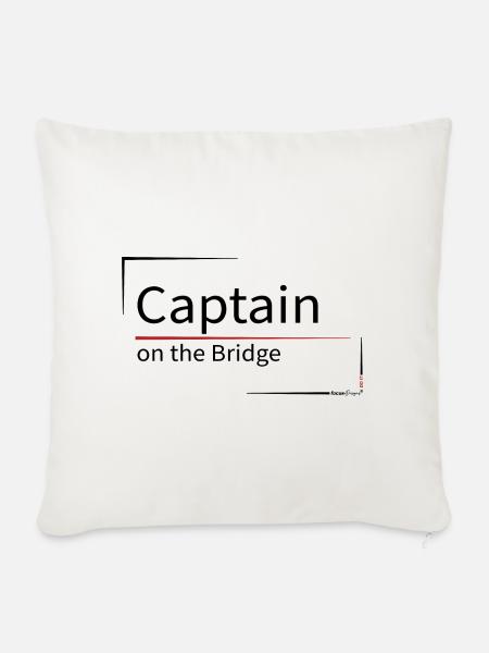 Captain on the Bridge - Sofakissenbezug 45 x 45 cm - Naturweiß 