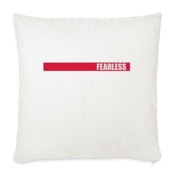 Conception de citation de texte intrépide - Housse de coussin décorative 45 x 45 cm - blanc nature - Devant