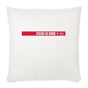 jesus is king quote - Sofa pillowcase 17,3'' x 17,3'' (45 x 45 cm) - natural white - Front