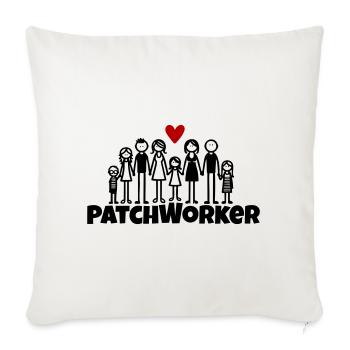 Patchworker2 - Sofakissenbezug 45 x 45 cm - Naturweiß  - Vorne