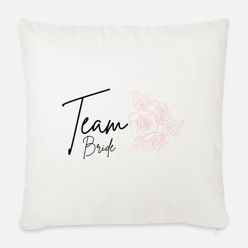Team Braut - Sofakissenbezug 45 x 45 cm - Naturweiß 
