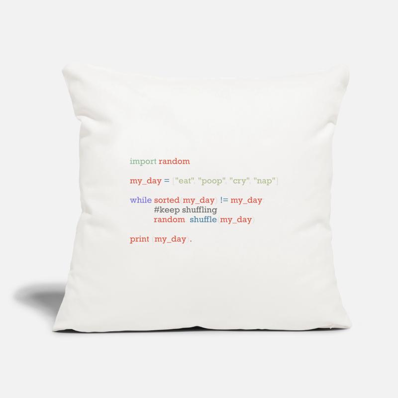 Drôle de code python sur la vie quotidienne, bébé Housse de coussin décorative 45 x 45 cm