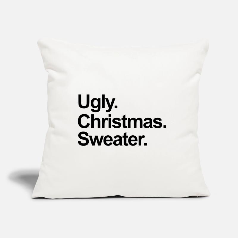 Pull de Noël moche Housse de coussin décorative 45 x 45 cm
