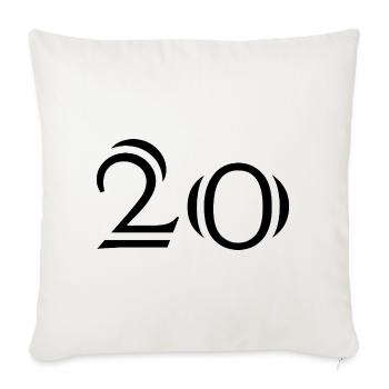 20. 20 YEARS. 20th ANNIVERSARY. 20 YEARS ANNIVERSARY. - Sofa pillowcase 17,3'' x 17,3'' (45 x 45 cm) - natural white - Front