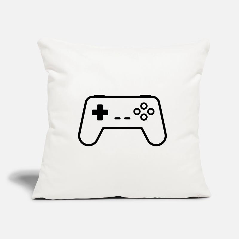 Profil de manette de manette de jeu Vector de jeu Housse de coussin décorative 45 x 45 cm