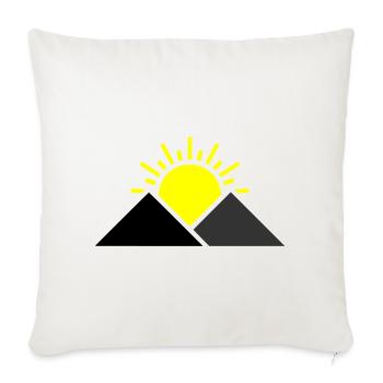 Sonne Berge Landschaft - Sofakissenbezug 45 x 45 cm - Naturweiß  - Vorne