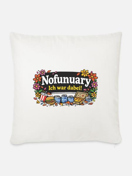 Nofunuary - Sofakissenbezug 45 x 45 cm - Naturweiß
