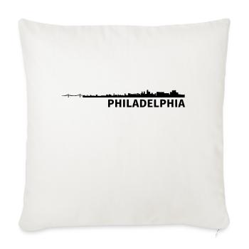Philadelphia - Housse de coussin décorative 45 x 45 cm - blanc nature - Devant