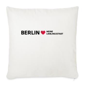 Berlin My favorite city - Sofa pillowcase 17,3'' x 17,3'' (45 x 45 cm) - natural white - Front