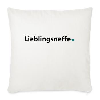 Lieblingsneffe bester Neffe Welt Spruch Geschenk - Sofakissenbezug 45 x 45 cm - Naturweiß  - Vorne