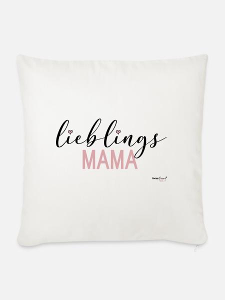 lieblings Mama - Sofakissenbezug 45 x 45 cm - Naturweiß 