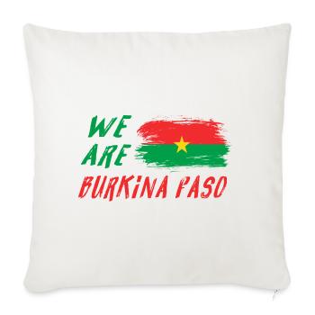 Nous sommes le Burkina Faso - Housse de coussin décorative 45 x 45 cm - blanc nature - Devant