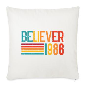 Believe 1986 Rainbow Retro - Sofa pillowcase 17,3'' x 17,3'' (45 x 45 cm) - natural white - Front