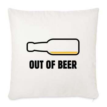À court de bière (Bière / Bière / Bière / Buveur de bière POS 2C) - Housse de coussin décorative 45 x 45 cm - blanc nature - Devant