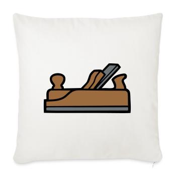 Hobel Tischler Icon - Sofakissenbezug 45 x 45 cm - Naturweiß  - Vorne
