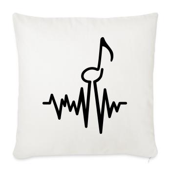 musique - Housse de coussin décorative 45 x 45 cm - blanc nature - Devant