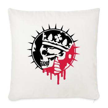 Skull with Crown Graffiti Patch - Sofa pillowcase 17,3'' x 17,3'' (45 x 45 cm) - natural white - Front