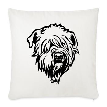 Wheaten Terrier Head - Sofa pillowcase 17,3'' x 17,3'' (45 x 45 cm) - natural white - Front