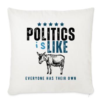 Typographie du logo vieilli IsLike - Housse de coussin décorative 45 x 45 cm - blanc nature - Devant