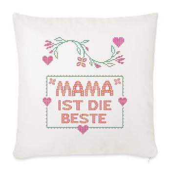 Maman est la meilleure - Housse de coussin décorative 45 x 45 cm - blanc nature - Devant