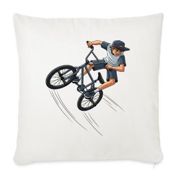 Freestyle BMX Street Artwork Trick Rider Street - Sofa pillowcase 17,3'' x 17,3'' (45 x 45 cm) - natural white - Front