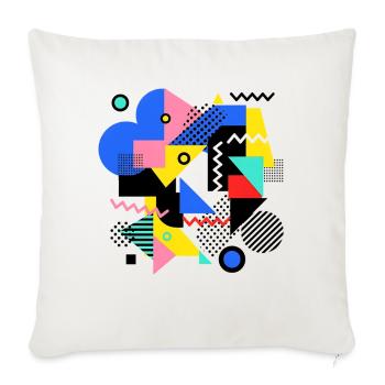 Pop Art de l’explosion géométrique des couleurs - Housse de coussin décorative 45 x 45 cm - blanc nature - Devant