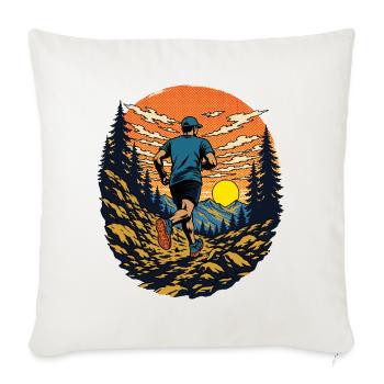 Ultra Trail Running - Housse de coussin décorative 45 x 45 cm - blanc nature - Devant