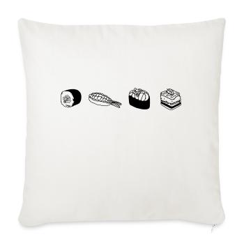 Sushi - Housse de coussin décorative 45 x 45 cm - blanc nature - Devant